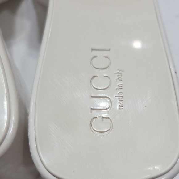 Gucci Women's Cream Mules Sz37 Might Fit Sz4 Gentle Used With No Box - Picture 7 of 16
